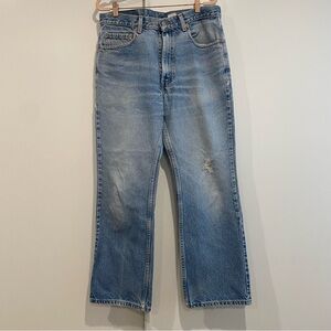 VINTAGE 517 LEVI LIGHT WASH BOOTCUT JEANS size 34 x 30